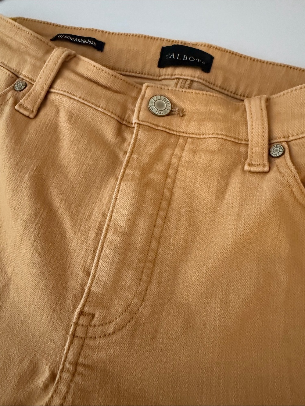 Talbots Slim Ankle Jeans in Camel Denim - Picture 5 of 6